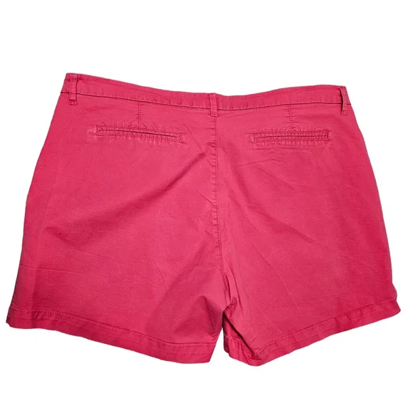 Old Navy Chino Shorts Women's Plus Size 16 Dark Pink - Picture 2 of 4
